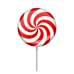 Candy Strawberry Lollipop Vector