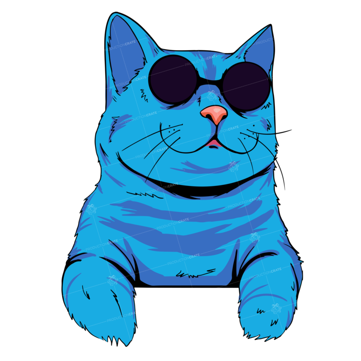 Cat Popart Blue