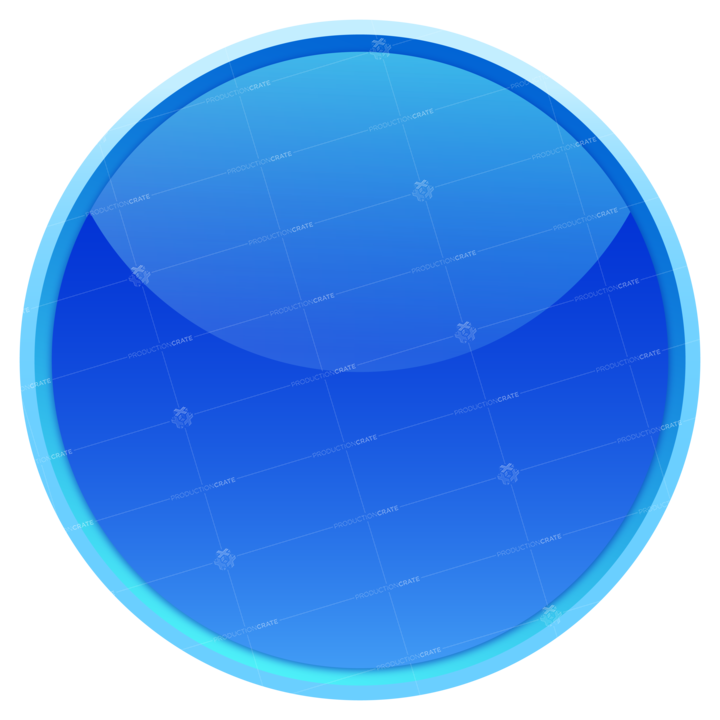 Circle Glass Button Blue