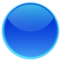 Circle Glass Button Blue