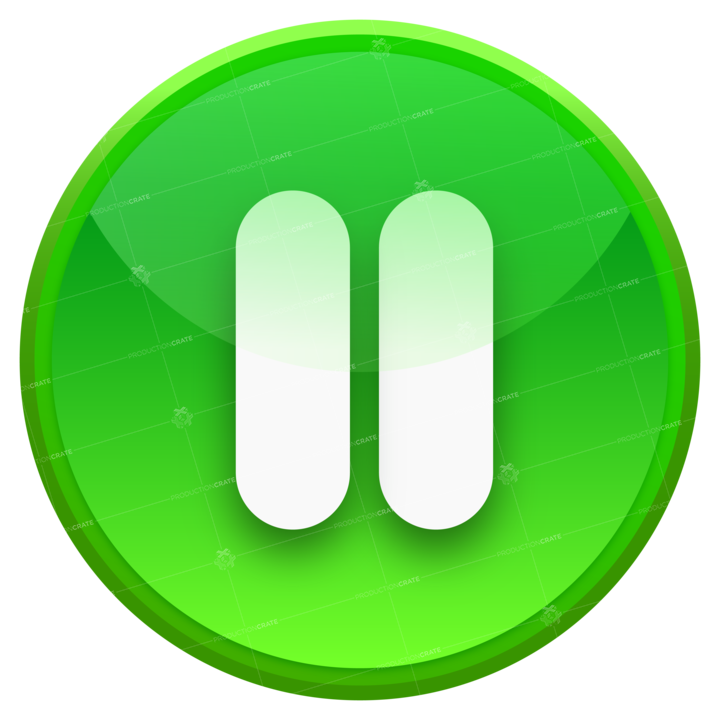 Circle Pause Button Green Logo