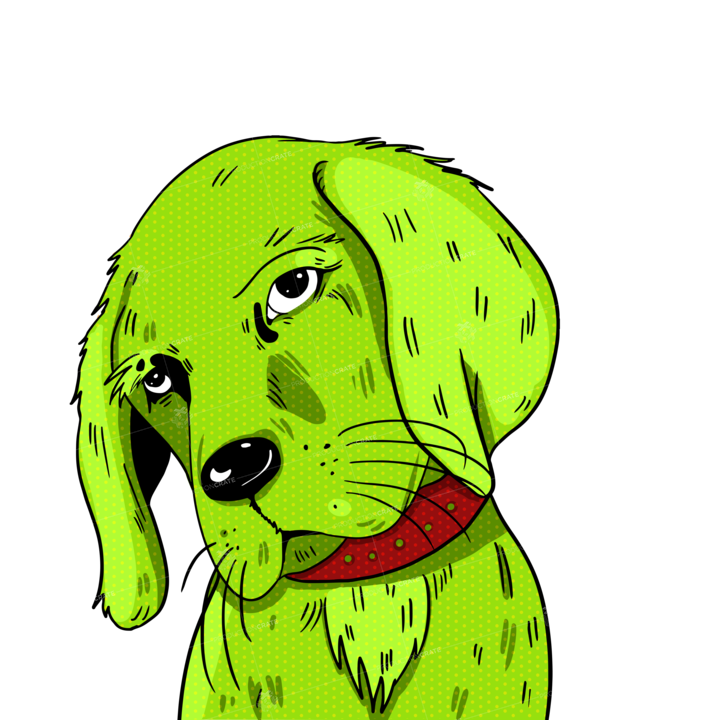 Dog Green Popart
