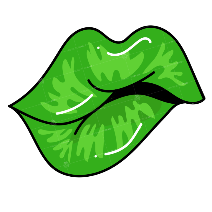 Lips Illustration Green 3
