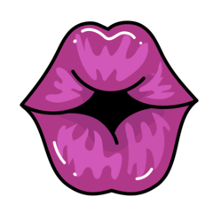 Lips Illustration Purple 1