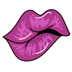 Lips Illustration Purple 3