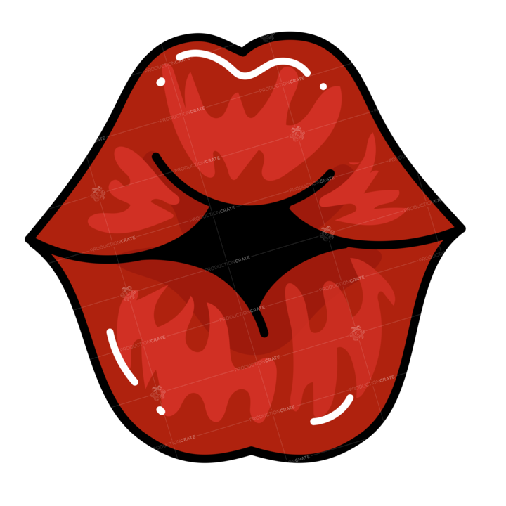 Lips Illustration Red 1
