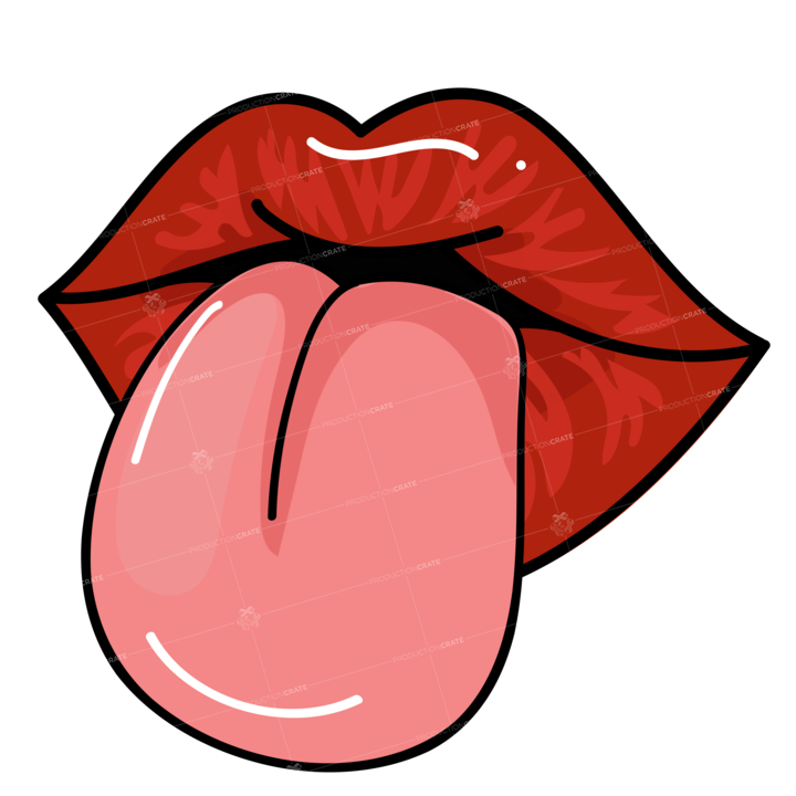 Lips Illustration Red 7