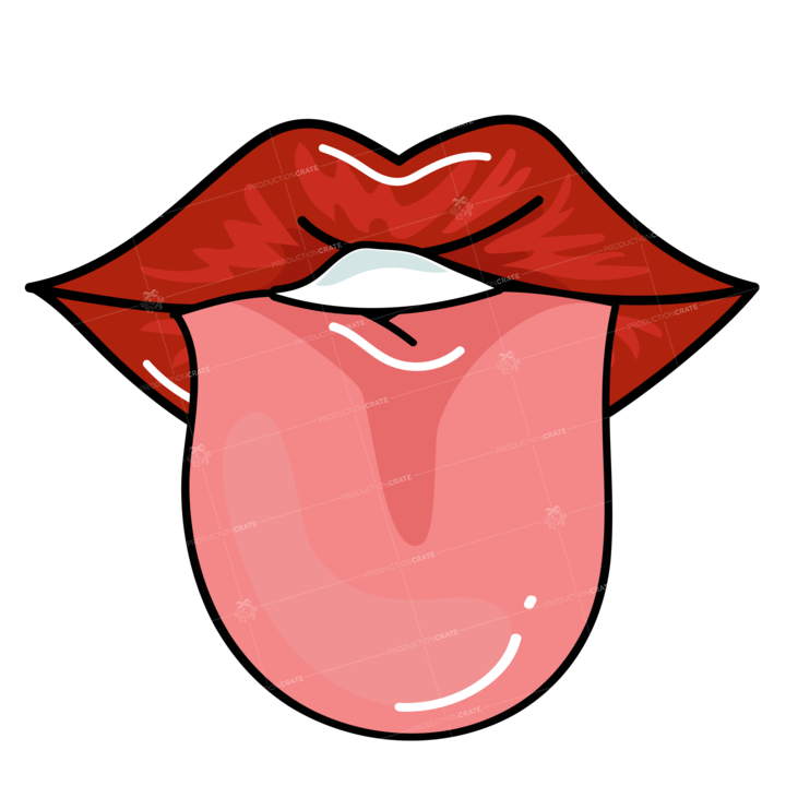 Lips Illustration Red 8