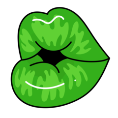 Lips Illustrations Green 2