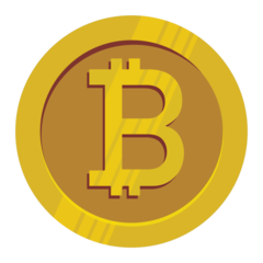 Money Bitcoin Front Gold