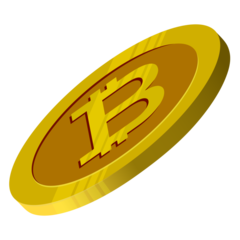 Money Bitcoin Gold 3d Shape02