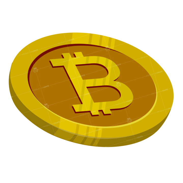 Money Bitcoin Gold 3d Shape