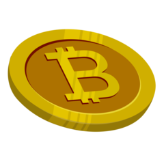 Money Bitcoin Gold 3d Shape