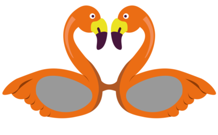 Orange Flamingo Eyeglasses