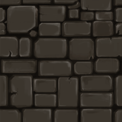 Painted Brick Wall Black