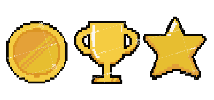 Pixel Coin Trophy