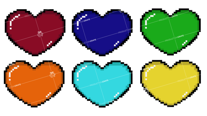 Pixel Heart Colorful