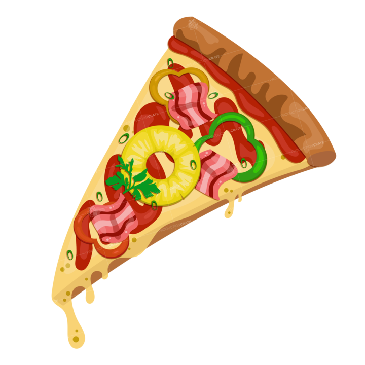 Pizza Hawaiian Illustration