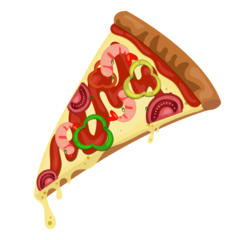 Pizza Shrimp Illustration