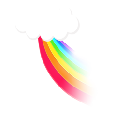 Rainbow Cloud Corner Transparent