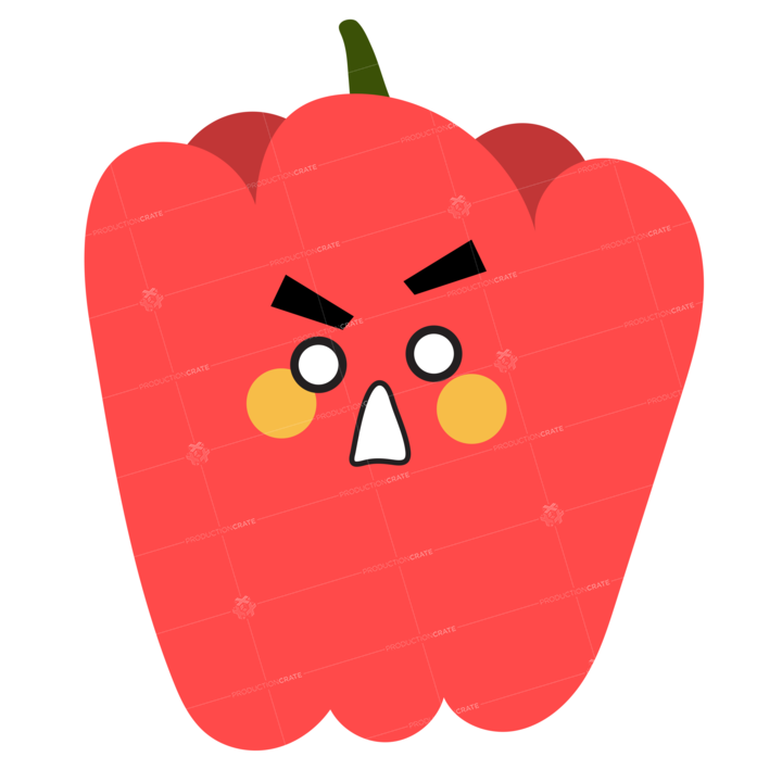 Red Bell Pepper Stickers