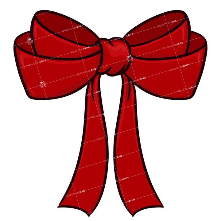 Red Double Bow