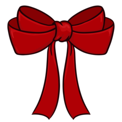 Red Double Bow
