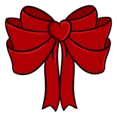 Red Heart Bow