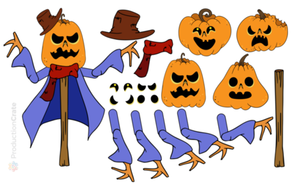 Toon Scarecrow Animatable Character