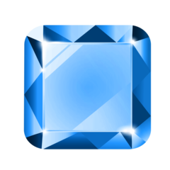 Square Blue Gemstone Copy