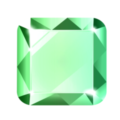 Square Green Gemstone