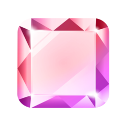 Square Pink Gemstones