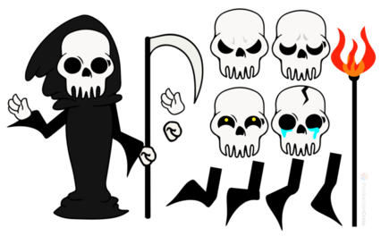 Grim Reaper Animatable Toon Character
