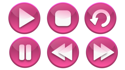Video Button Pink Set