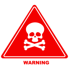 Warning Skull Red Sign Triangle