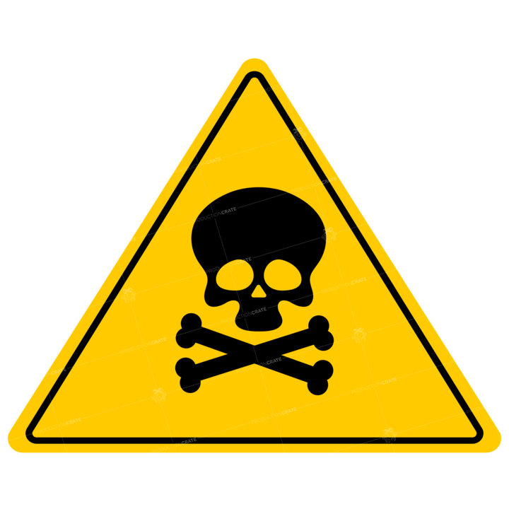 Warning Skull Yellow Sign Triangle