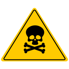 Warning Skull Yellow Sign Triangle