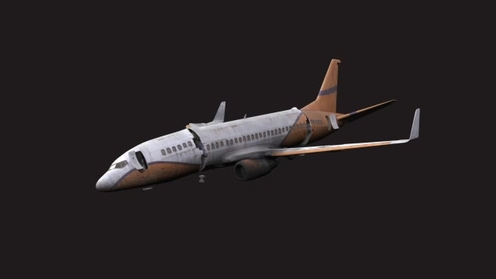 3D Model: Commercial Airplane Crash Site