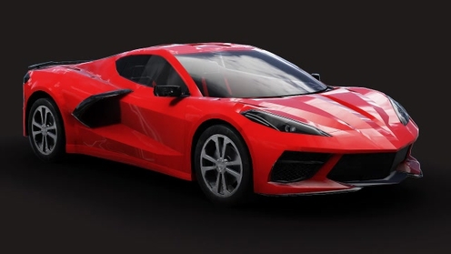 3D Model: Corvette - Low Poly