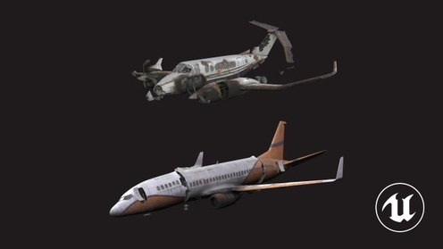 3D Model: Airplane Crash Sites UE
