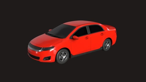 3D Model: Crashed Car 1