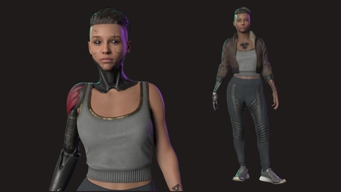 3D Model: Cyberpunk Female 1