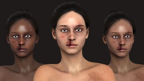 3D Model: Female Injured Textures