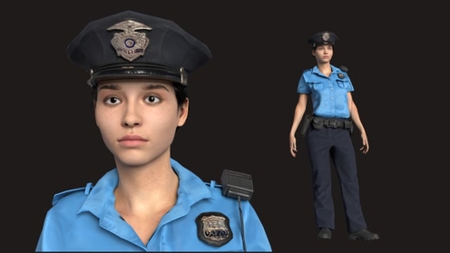 3D Model: Female Police