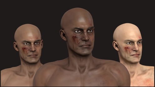 3D Model: Male Injured Textures