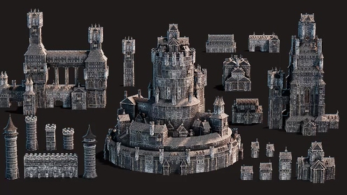 3D Model: Medieval Castle Kit