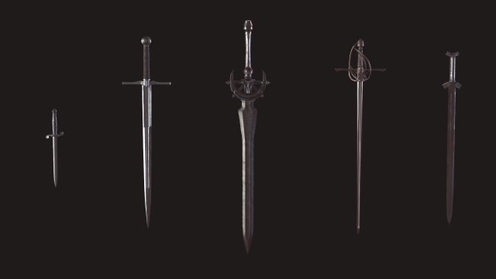3D Model: Medieval Swords