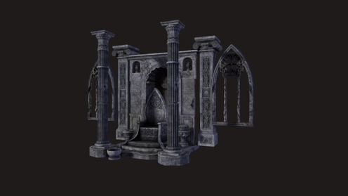 3D Model: Medieval Throne Room
