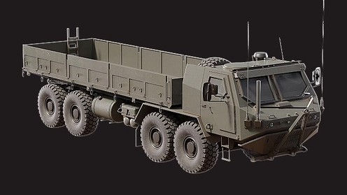 3D Model: Military Cargo Truck 8x8