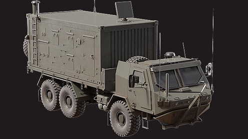 3D Model: Military Cargo Truck Radar